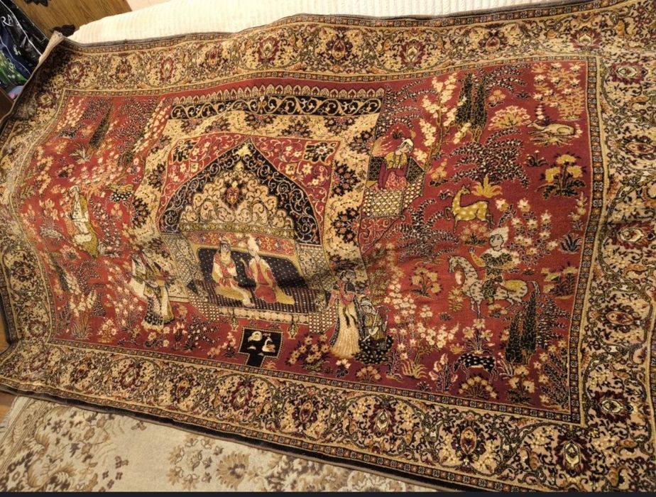 Жаккардовый шерстяной ковер  — отличное состояние!