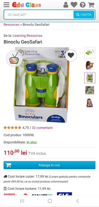 Learning resources - binoclu geosafari copii