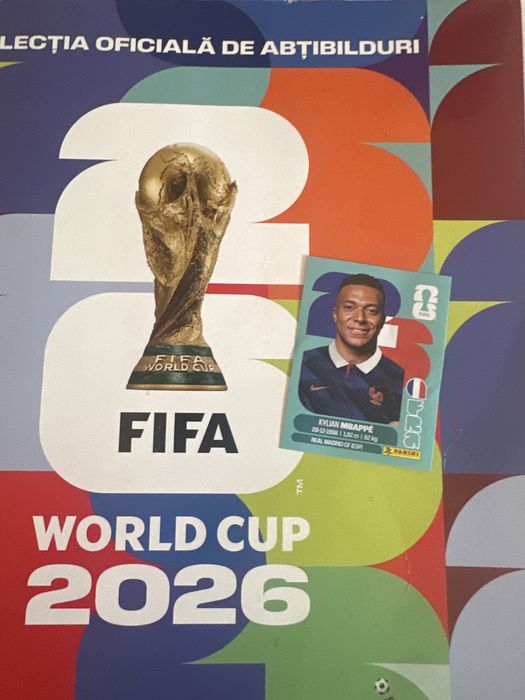 Vand cartonas panini cupa mondiala 2026 Kylian Mbappé
