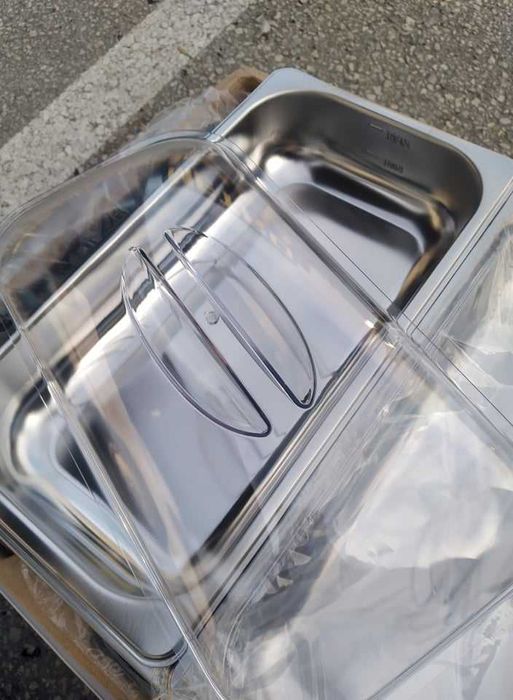 Уред за загряване на храна бюфет топла витрина бен мари 300W 4 к-ра