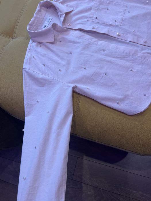 Розова дамска риза от Zara