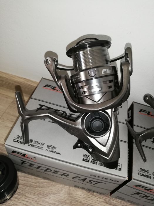 Set 2 Mulinete FL Feeder Cast 6000 10 Rulment model nou
