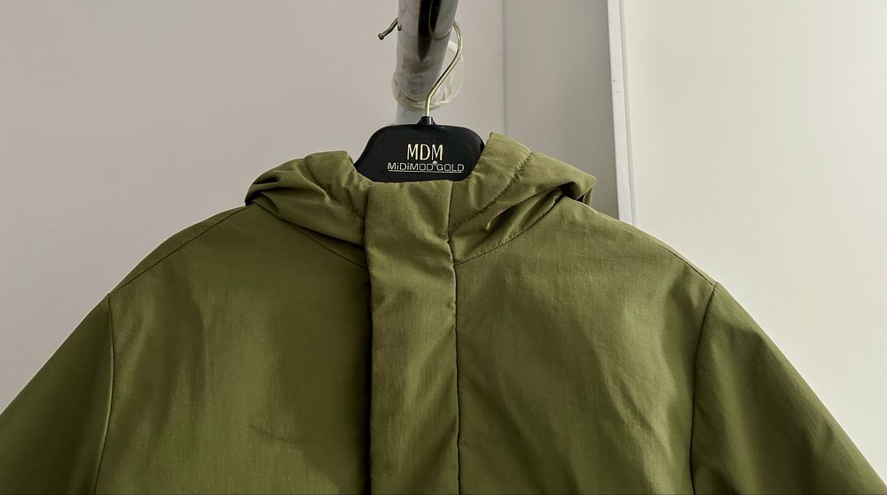 Jachetă parka ușoară, matlasată, Zara, mărimea 92, verde kaki