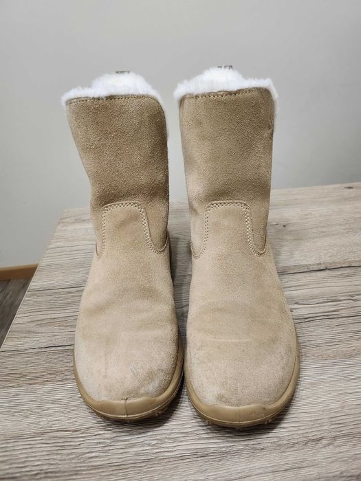 Дамски непромокаеми кожени ботуши за преходи в сняг SH500