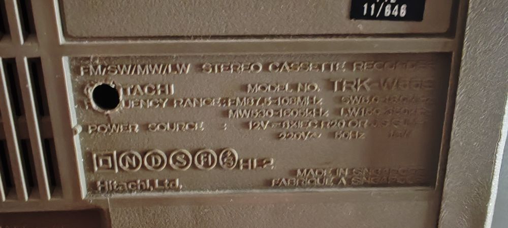 Касетофон hitachi trk w55e