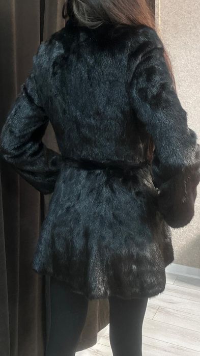 Шуба трапеция норка