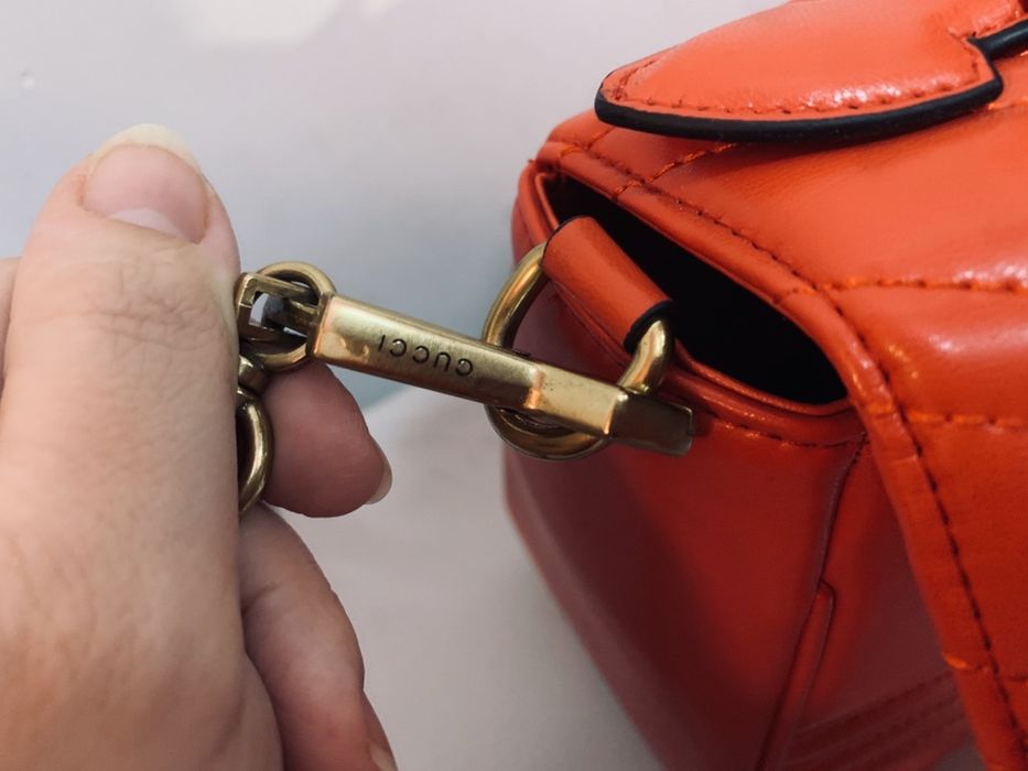 Красная кожаная сумка GUCCI