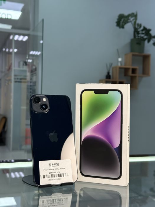 айфон 14 плюс черный 86%