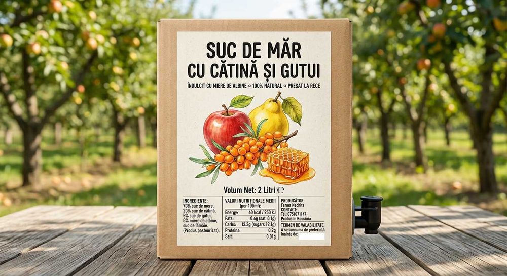 Vindem nectar de cătină cu miere, suc de măr cu cătină etc