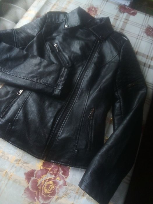 Кожаная куртка тёплая рр44-46