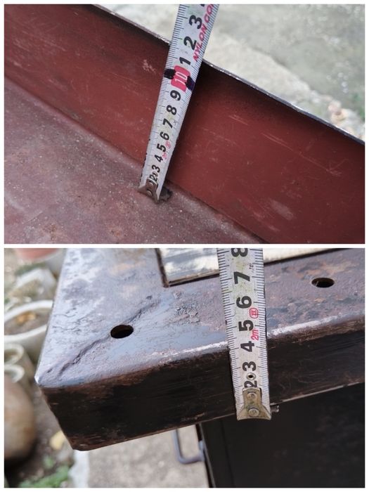 Стара Метална Масивна Работна Маса / 80кг.