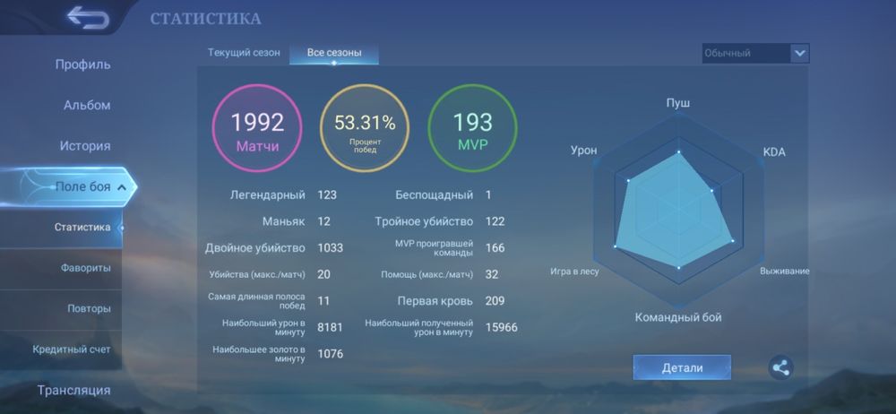 Продам аккаунт Mobile Legend