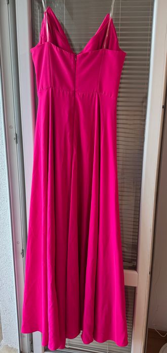 Официална цикламена рокля