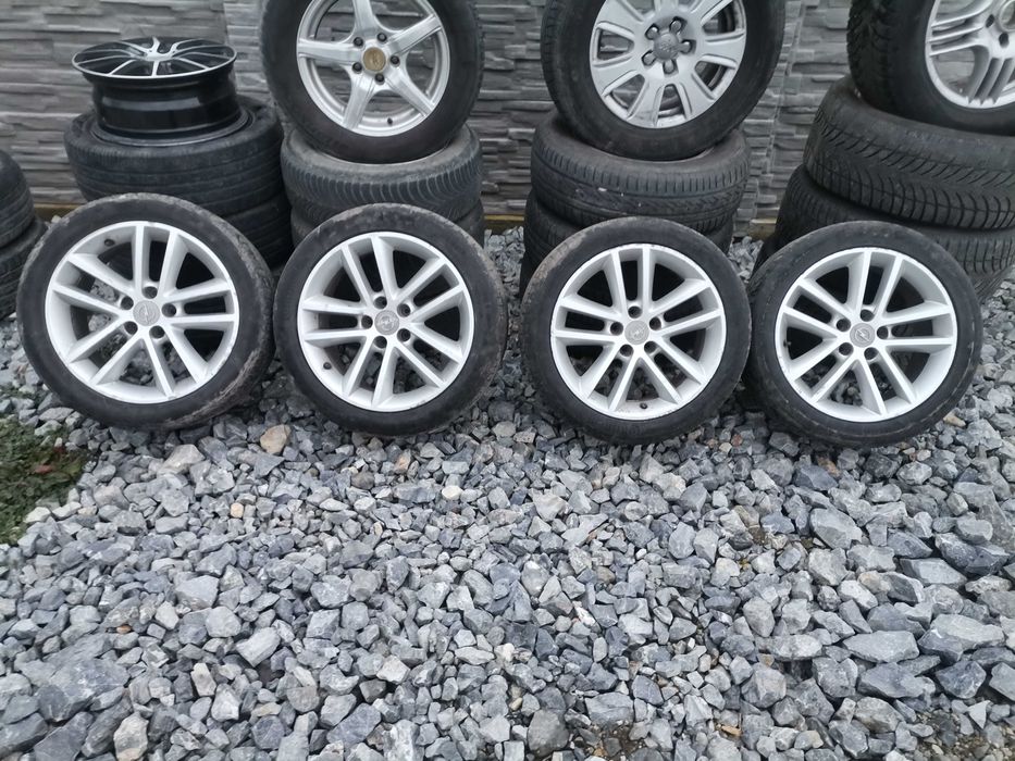 Jante aliaj aluminiu R17 5X110 anvelope vara 225/45/17 Opel