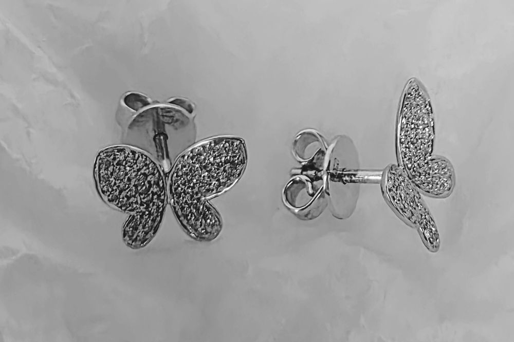 Серьги «Бабочки» с бриллиантами