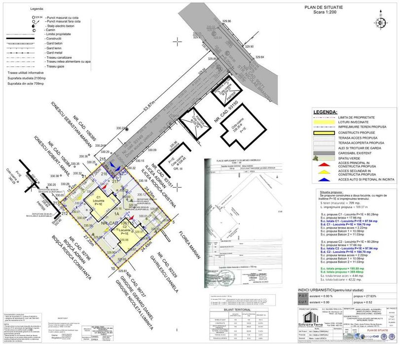 Teren + proiect 2 case - 709 mp Trivale Tancodrom. Str.Nicolae Branzeu