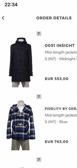 Мъжко (юношеско) палто INSIGHT 46 (М) Italy, €553, ново с етикетите!