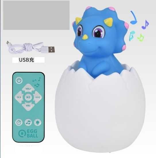 Детский Музыкальный ночник -Динозаврик в яйце/ на пульте / USB зарядка