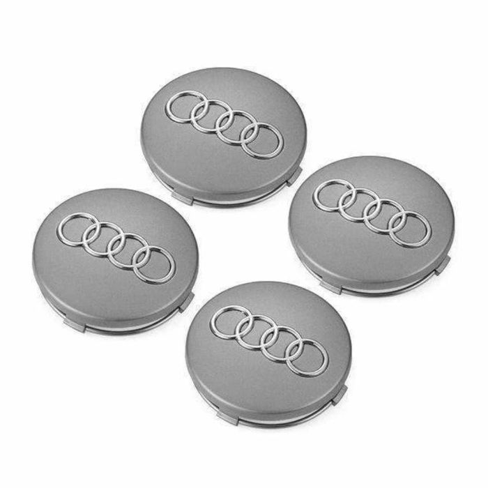 Set 4 Embleme Capace Jante Audi 60mm / 68mm Capacele Roti Negru / Gri