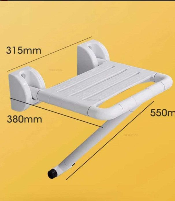 Настенное сиденье в душевую. Складное.