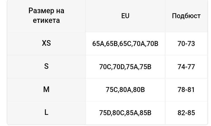Дамски комплект бельо S размер