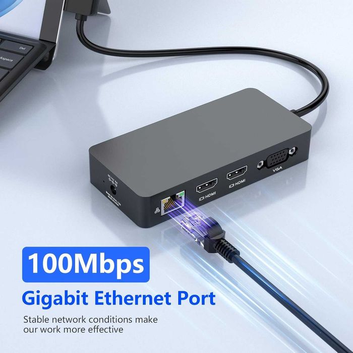 Microsoft Surface Dock 12-in-1 - Triple Display HDMI VGA - Nou