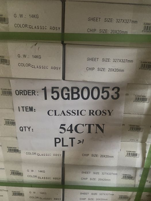 Vand mozaic sticla culoarea classic rose