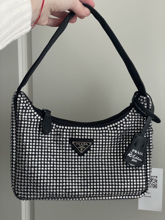 Geanta Prada Re-Edition 2000 Crystal noua