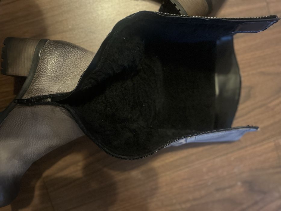 cizme de piele gri marimea 36