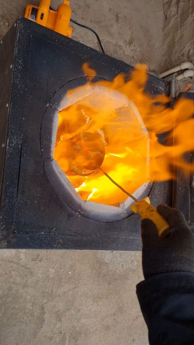 Мис алюминий латунь эритиш учун печ