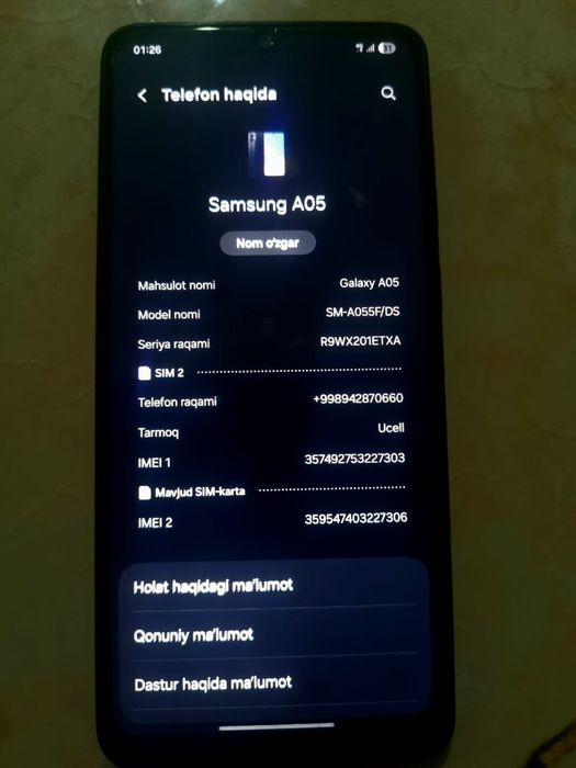 Telefon Samsung a05 4+2/128