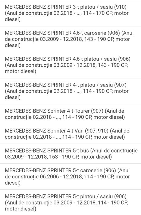 Senzor Noxe Sprinter  Filtru de  Particule  A0009050608, A0009059601 TOATA  GAMA  DE  SENZORI  NOXE  PRODUSE  NOI  ORIGINALE  MERCEDES  Doar intrebati