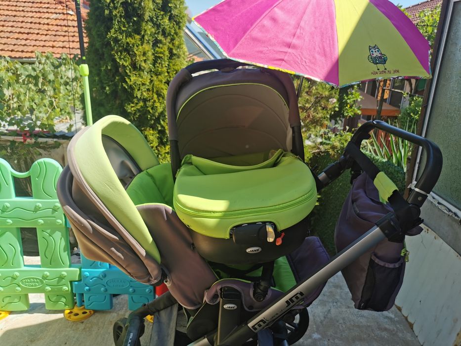 Детска количка JANE с два КОША, оригинален чадър JANE, постелка MOON