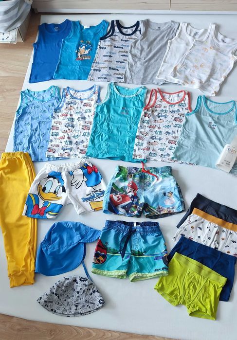 Лот летни детски дрехи за момче 110 - 116 H&M,Zara ,Nike  - всичко заедно се продава