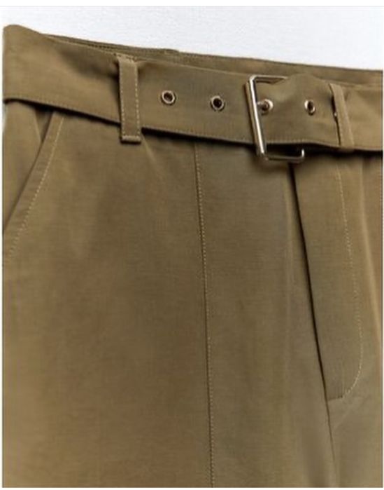 Pantaloni cargo, military kaki verde olive  Zara