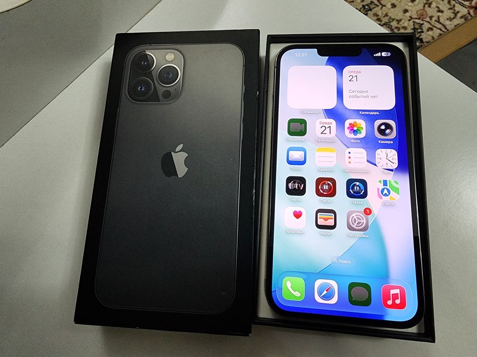 Iphone 13 Pro Max LL/A 128Gb Karobka Dk Bat 84% Ideal usta kormagan