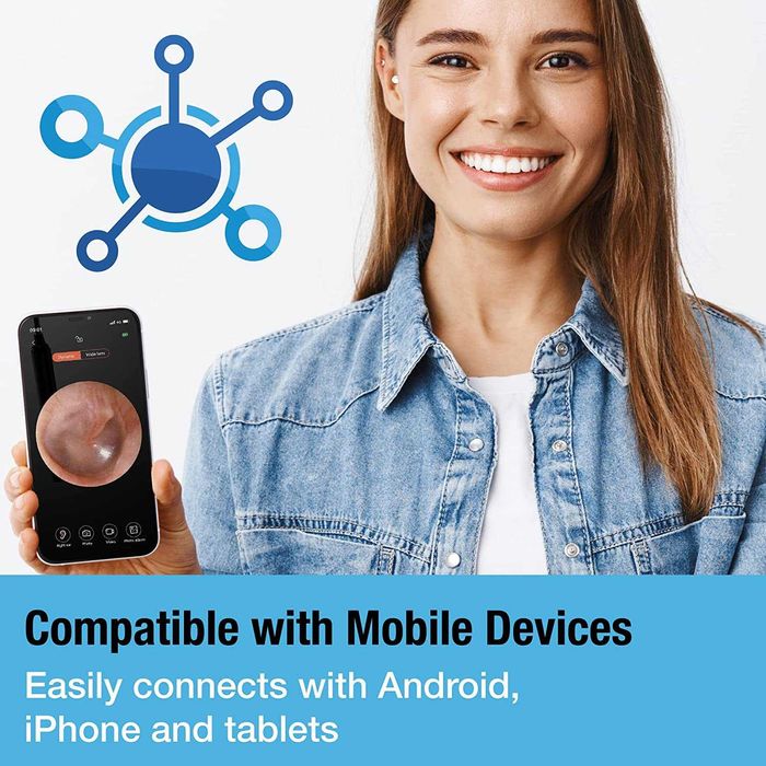 Интелигентен USB-C отоскоп със светлина за възрастни и деца