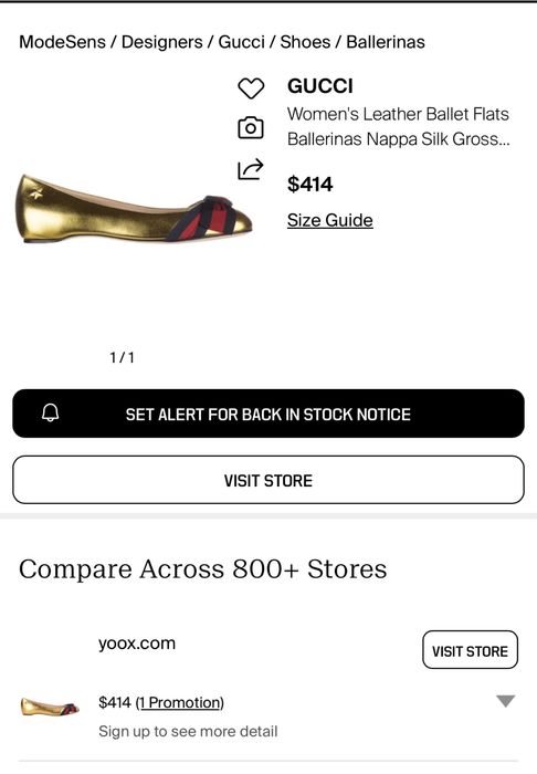 Балерини GUCCI .Номерация 39.5см