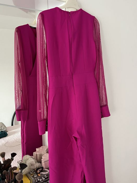 Елегантен официален гащеризон в цвят фуксия. - С/М