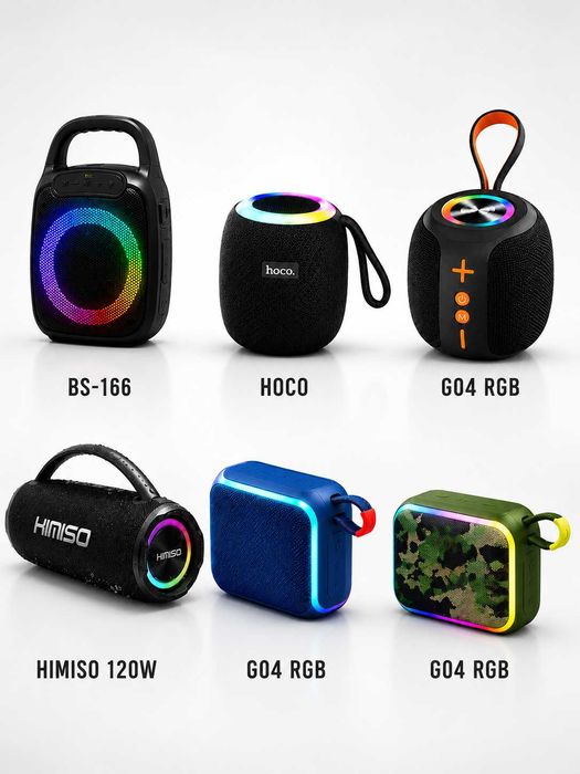 Портативная Bluetooth колонка HOCO / BS-166 / G04 RGB / HIMISO