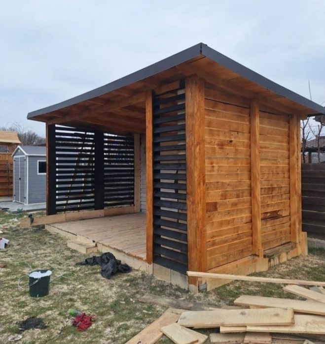 Vând și facem foișoare terase și magazie de depozitare și alte modele la cererea clientului ne deplasăm la destinația dumneavoastră oriunde în tara 07