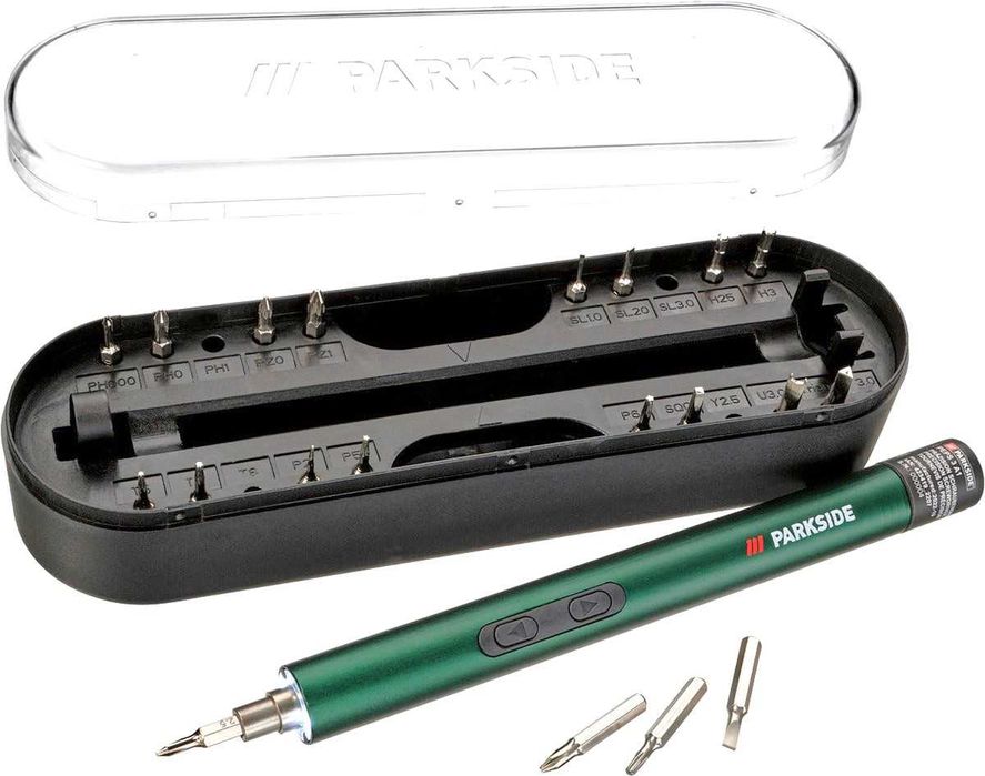 Șurubelniță de precizie, electrică + 20 de biți, pt GSM mecanica, noua