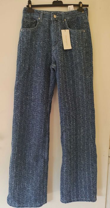 Trendyol Сини текстурирани дънкови панталон и яке