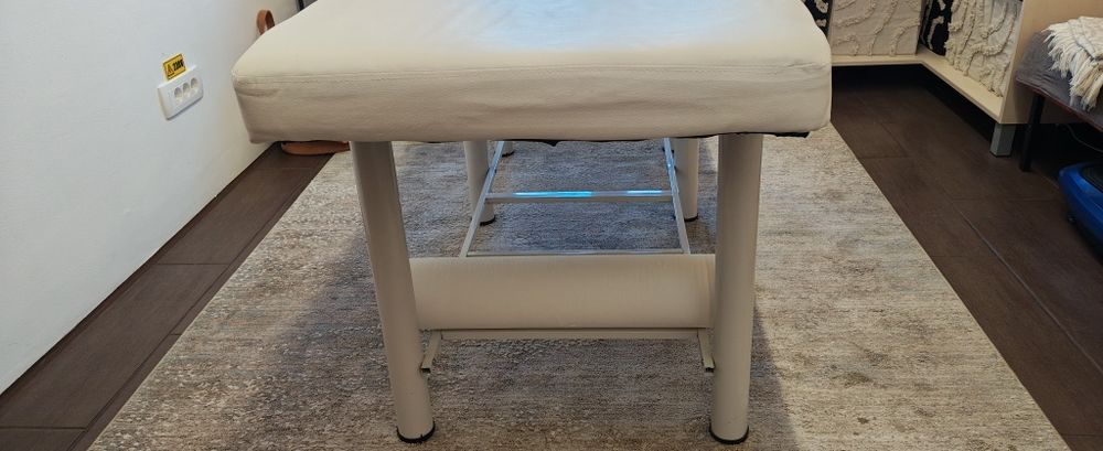 Pat cosmetica Alb, 186x70x70cm, Masa masaj profesional, 22kg