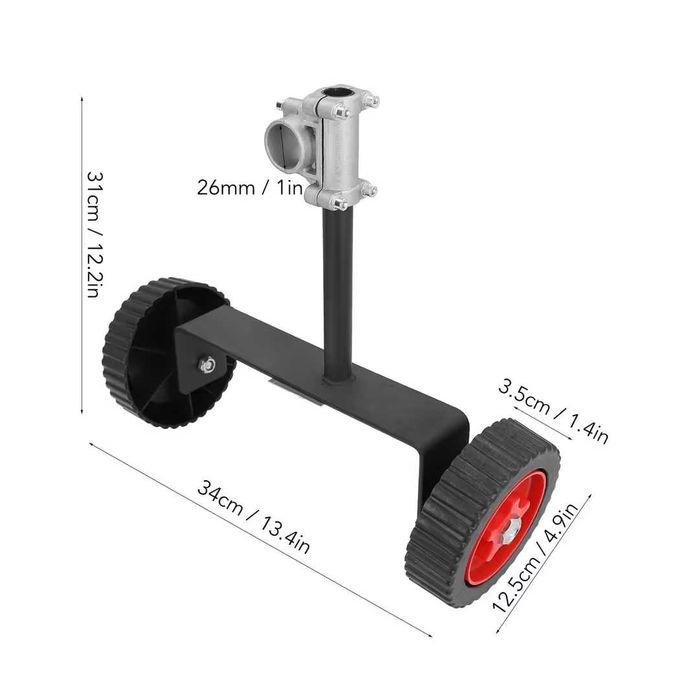 Roți de sprijin reglabile pentru trimmer tub 26mm roți auxiliare reglabile pe înălțime – 26mm