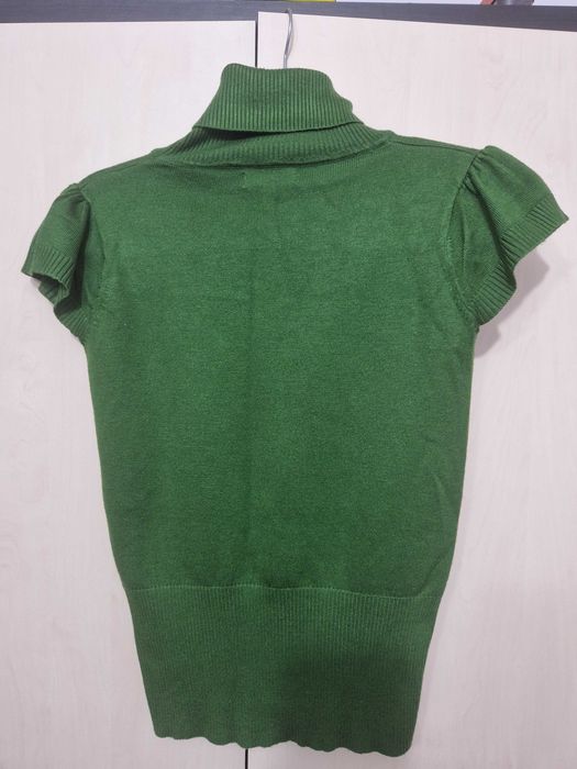 Bluza maneca scurta - Top verde,  de toarnă