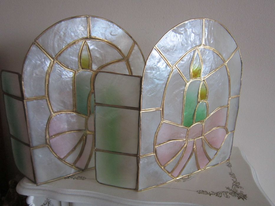 Craciun cadou rar Tiffany style Mother of Pearl sidef Germania 1980