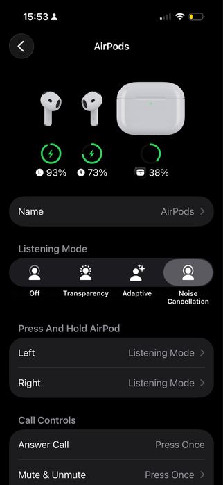 airpods 4 active noise cancellation