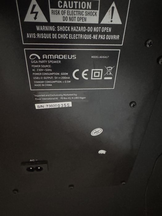 Boxa Bluetooth Amadeus GiGa party box