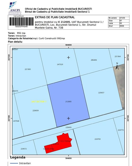 1000mp in Cartier Pădurea Băneasa (Drumul Muntele Găina) - proprietar